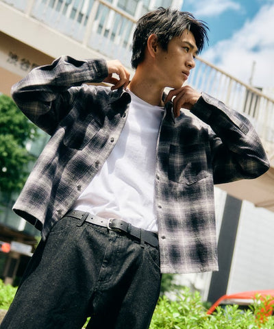 FREAK'S STORE / 限定漸層格紋短版襯衫