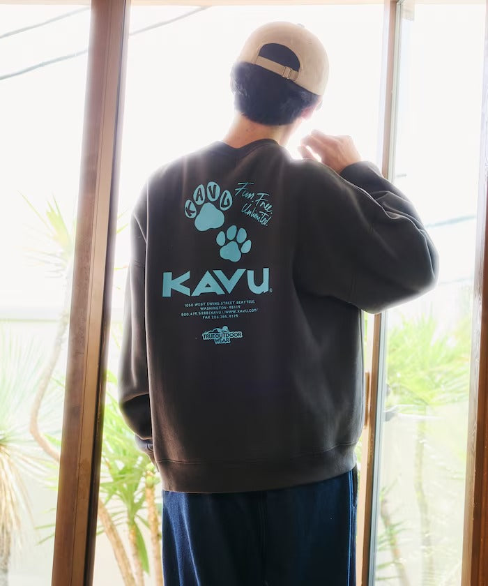 KAVU × FREAK'S STORE / 貓掌圖案 圓領衫（日本聯名限定）
