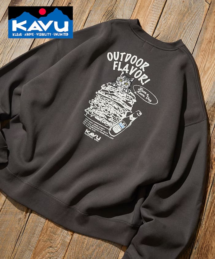 KAVU × FREAK'S STORE / 漢堡貓刺繡 圓領衫（日本聯名限定）