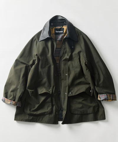 Barbour × Firsthand／別注羊皮革領寬版袖BEDALE騎士外套