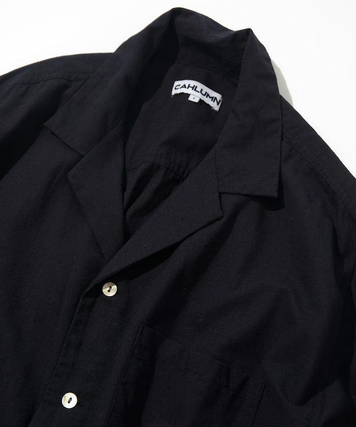 CAHLUMN Cotton Linen Open Collar Shirt  / 別注棉麻開領襯衫