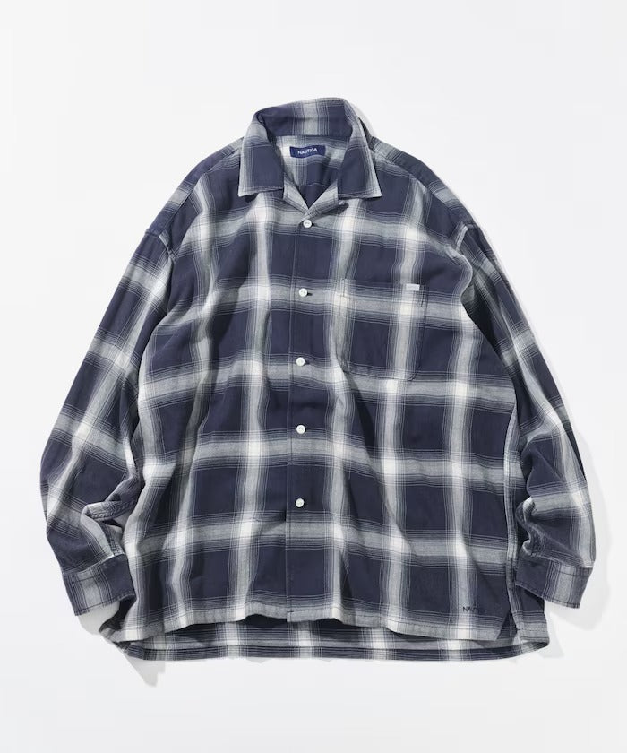 NAUTICA JP／漸層格紋 長袖襯衫
