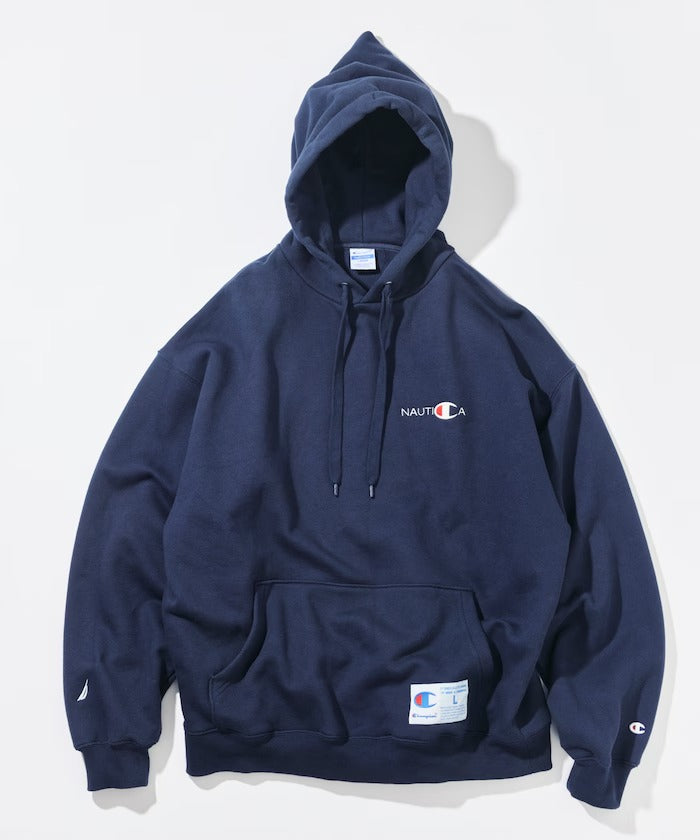 Champion × NAUTICA／日本聯名限定 刺繡刷毛連帽外套