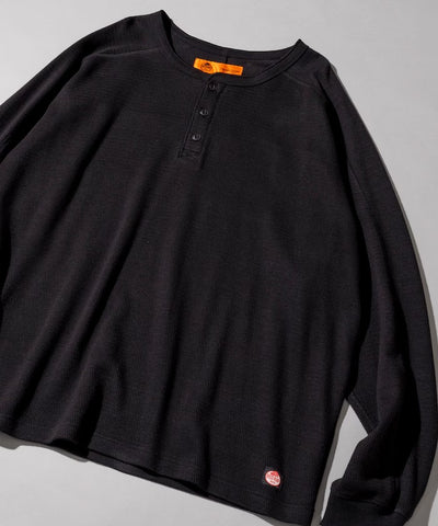 RED KAP × FREAK'S STORE / 日本聯名限定 亨利領 華夫格 長袖T恤