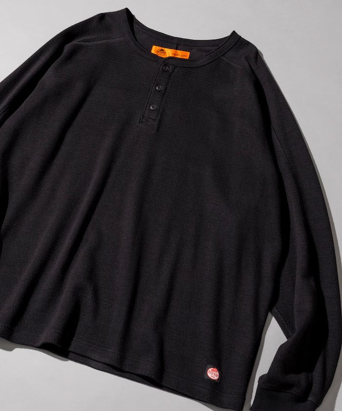 RED KAP × FREAK'S STORE / 日本聯名限定 亨利領 華夫格 長袖T恤
