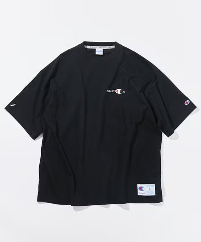 Champion × NAUTICA／日本聯名限定 刺繡厚磅圓領T恤