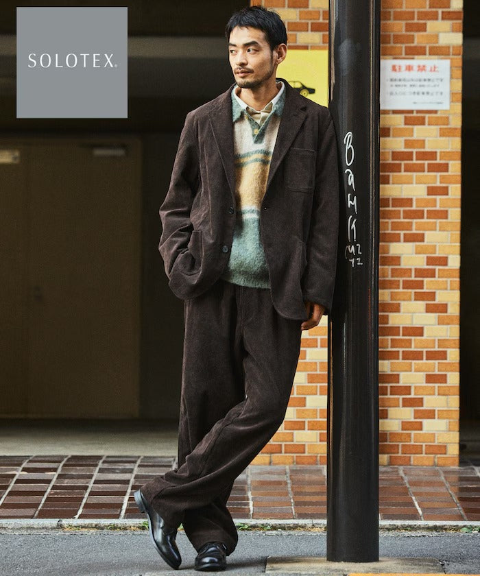 FREAK'S STORE／寬鬆版燈芯絨兩釦西裝外套套裝 Fabric by SOLOTEX(R)