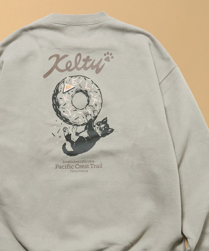 KELTY × FREAK'S STORE / 甜甜圈黑貓印花 圓領衫（日本聯名限定）