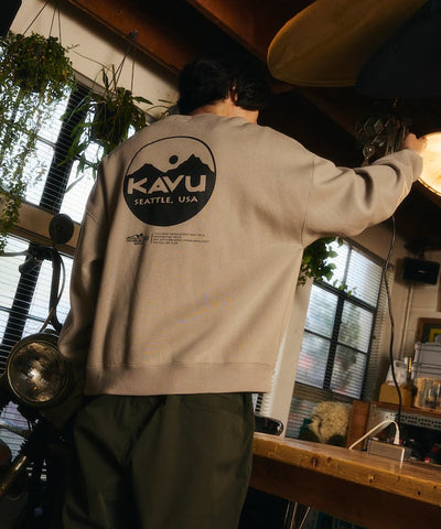 KAVU × FREAK'S STORE / 圓標刷毛 圓領衫（日本聯名限定）