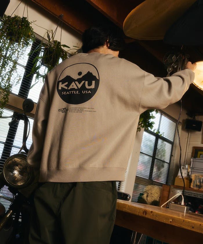 KAVU × FREAK'S STORE / 圓標刷毛 圓領衫（日本聯名限定）