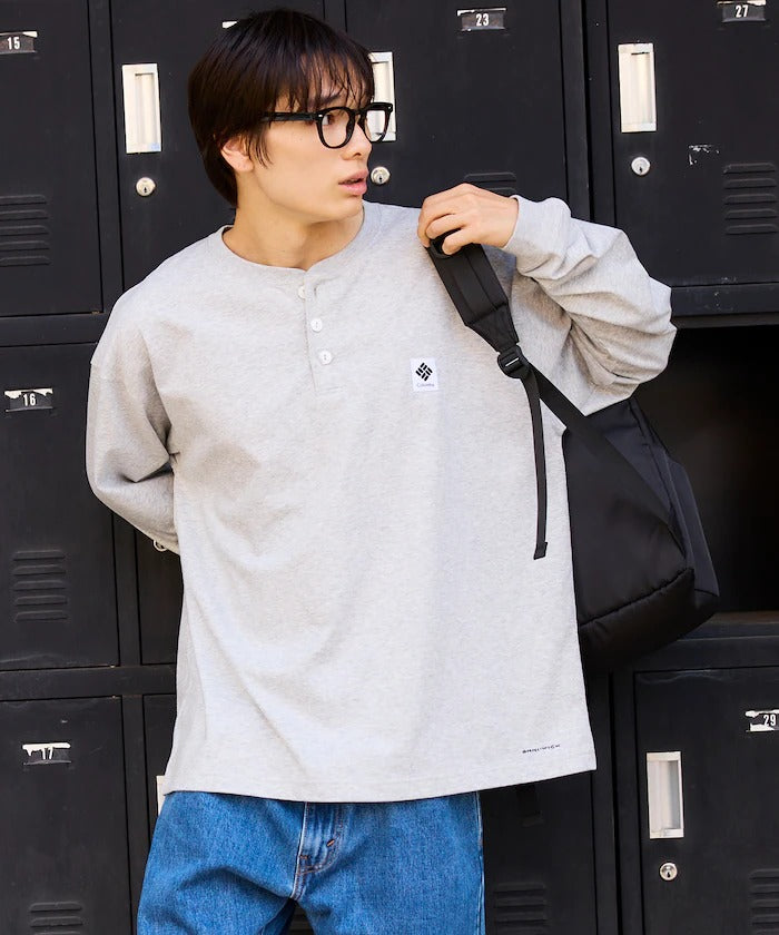 Columbia×FREAK'S STORE／亨利領 長袖T恤（日本聯名限定）