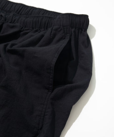 CAHLUMN Cotton Linen Cropped Easy Pant / 棉麻七分鬆緊工裝褲