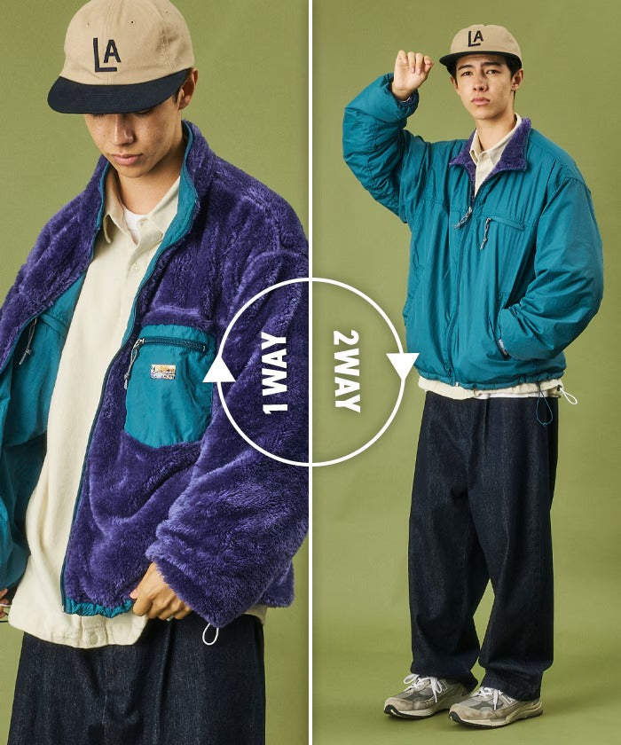 FREAK'S STORE / 雙面穿尼龍刷毛短版外套