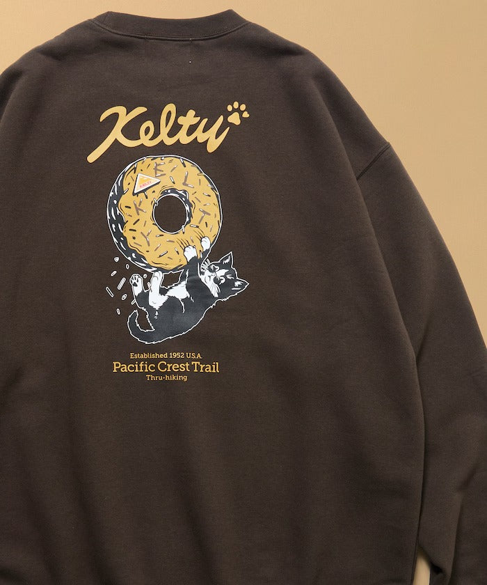 KELTY × FREAK'S STORE / 甜甜圈黑貓印花 圓領衫（日本聯名限定）