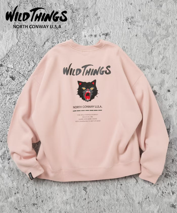 WILD THINGS×FREAK'S STORE / 貓咪圖騰圓領衫（日本聯名限定）