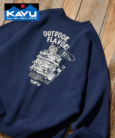 KAVU × FREAK'S STORE / 漢堡貓刺繡 圓領衫（日本聯名限定）