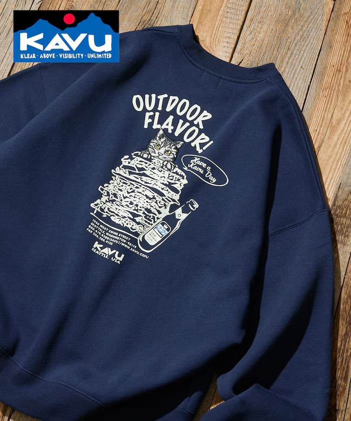 KAVU × FREAK'S STORE / 漢堡貓刺繡 圓領衫（日本聯名限定）