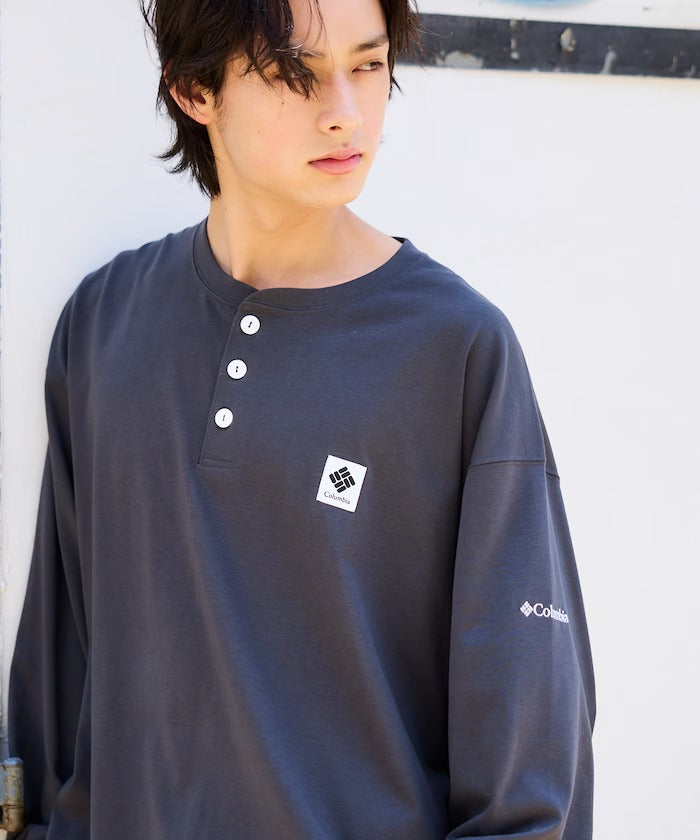 Columbia×FREAK'S STORE／亨利領 長袖T恤（日本聯名限定）