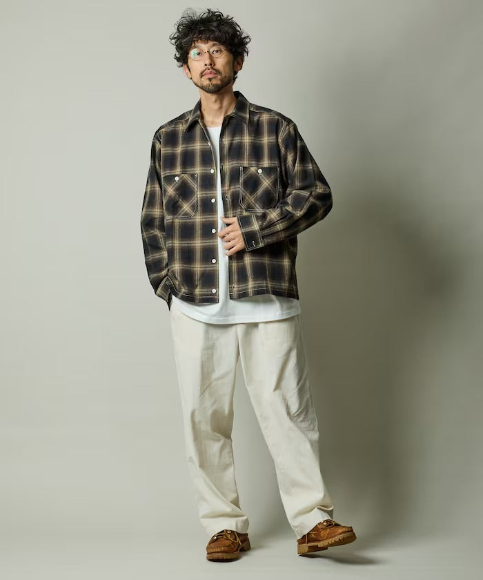RED KAP × FREAK'S STORE / 別注短版 法蘭絨 長袖工作襯衫