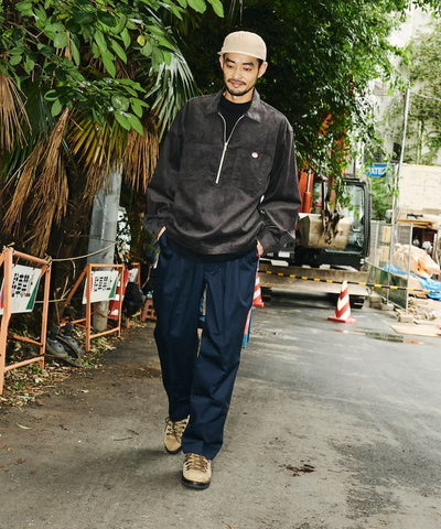 RED KAP × FREAK'S STORE／日本聯名限定 燈芯絨 半拉鏈 套頭長袖襯衫