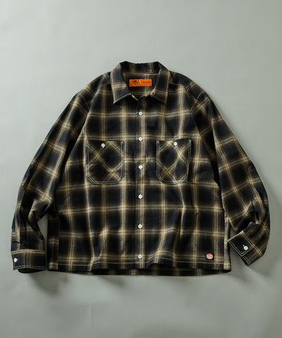 RED KAP × FREAK'S STORE / 別注短版 法蘭絨 長袖工作襯衫