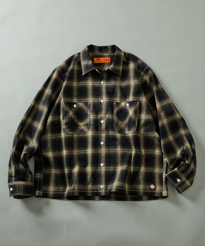 RED KAP × FREAK'S STORE / 別注短版 法蘭絨 長袖工作襯衫