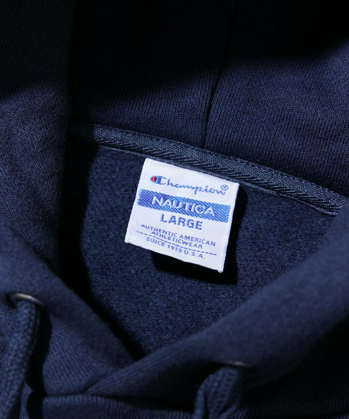 Champion × NAUTICA／日本聯名限定 刺繡刷毛連帽外套