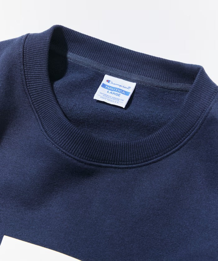 Champion × NAUTICA／日本聯名限定 刷毛 圓領衫