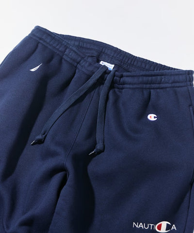 Champion × NAUTICA／日本聯名限定  刺繡刷毛長褲