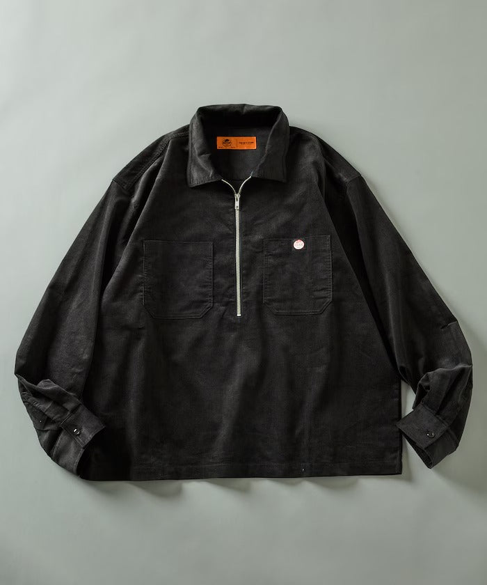 RED KAP × FREAK'S STORE／日本聯名限定 燈芯絨 半拉鏈 套頭長袖襯衫