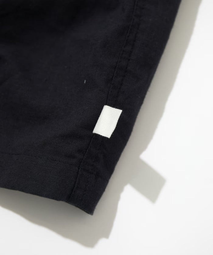 CAHLUMN Cotton Linen Cropped Easy Pant / 棉麻七分鬆緊工裝褲