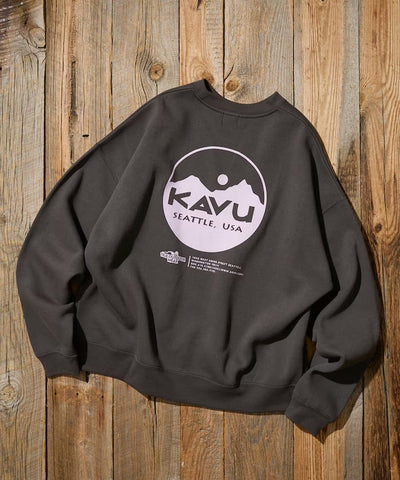 KAVU × FREAK'S STORE / 圓標刷毛 圓領衫（日本聯名限定）
