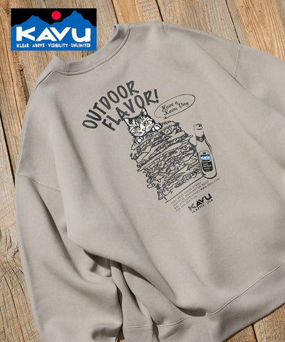 KAVU × FREAK'S STORE / 漢堡貓刺繡 圓領衫（日本聯名限定）