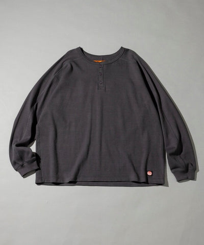 RED KAP × FREAK'S STORE / 日本聯名限定 亨利領 華夫格 長袖T恤