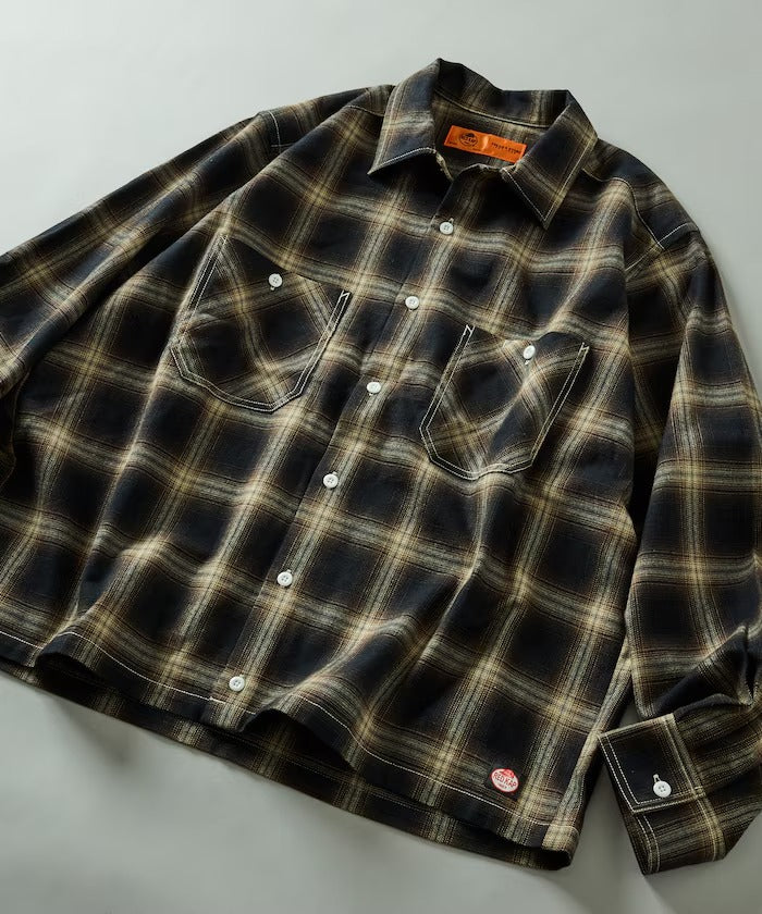 RED KAP × FREAK'S STORE / 別注短版 法蘭絨 長袖工作襯衫