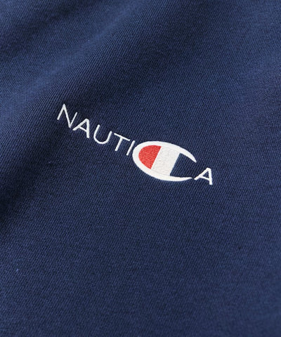 Champion × NAUTICA／日本聯名限定 刺繡刷毛 圓領衫