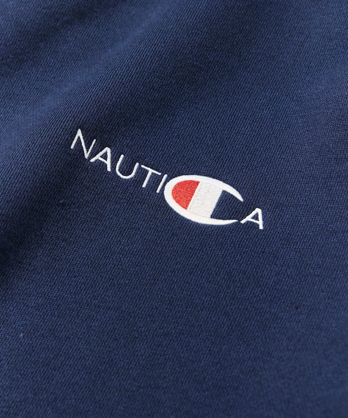 Champion × NAUTICA／日本聯名限定 刺繡刷毛 圓領衫
