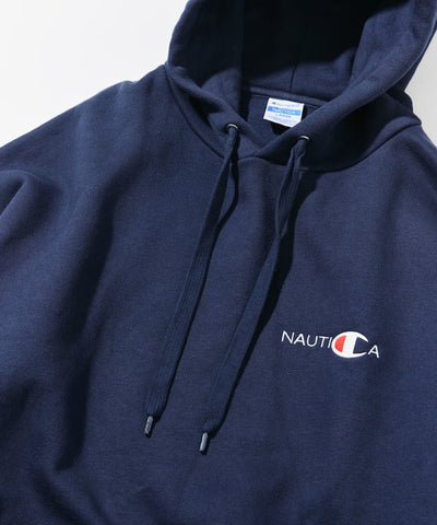 Champion × NAUTICA／日本聯名限定 刺繡刷毛連帽外套