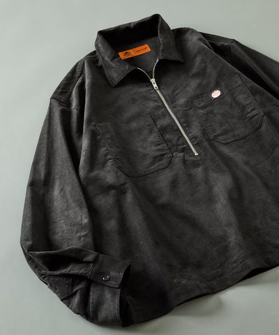 RED KAP × FREAK'S STORE／日本聯名限定 燈芯絨 半拉鏈 套頭長袖襯衫