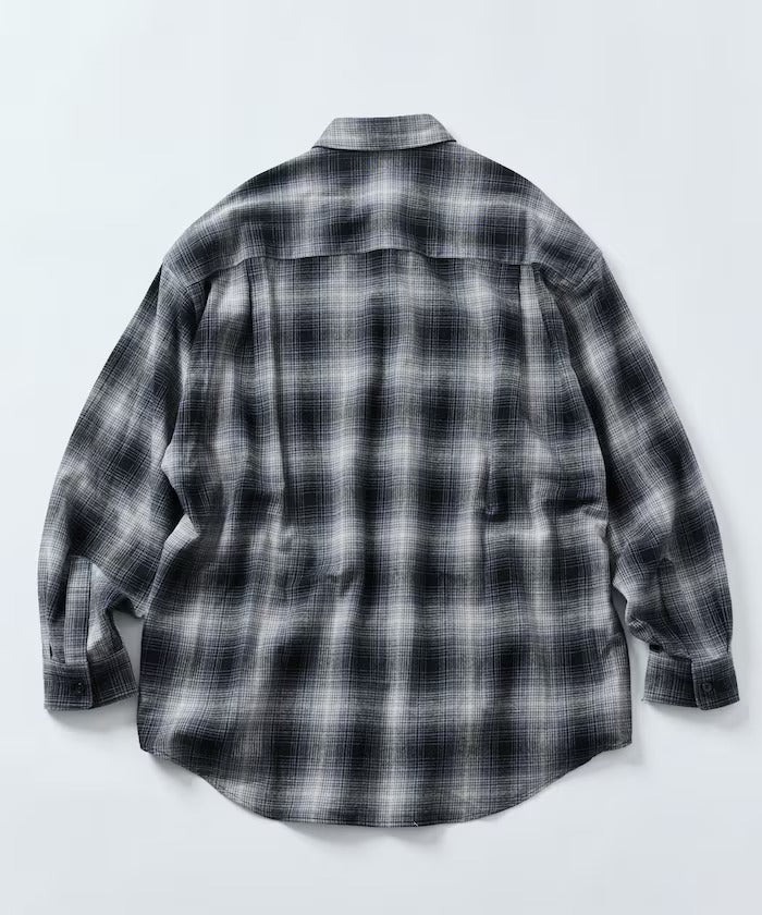 FREAK'S STORE / 寬鬆 漸層格紋 法蘭絨 長袖襯衫