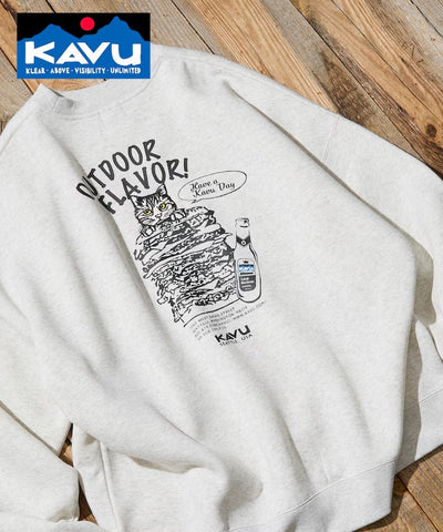 KAVU × FREAK'S STORE / 漢堡貓刺繡 圓領衫（日本聯名限定）