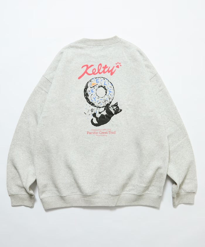 KELTY × FREAK'S STORE / 甜甜圈黑貓印花 圓領衫（日本聯名限定）