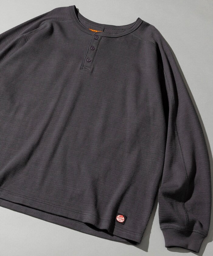 RED KAP × FREAK'S STORE / 日本聯名限定 亨利領 華夫格 長袖T恤