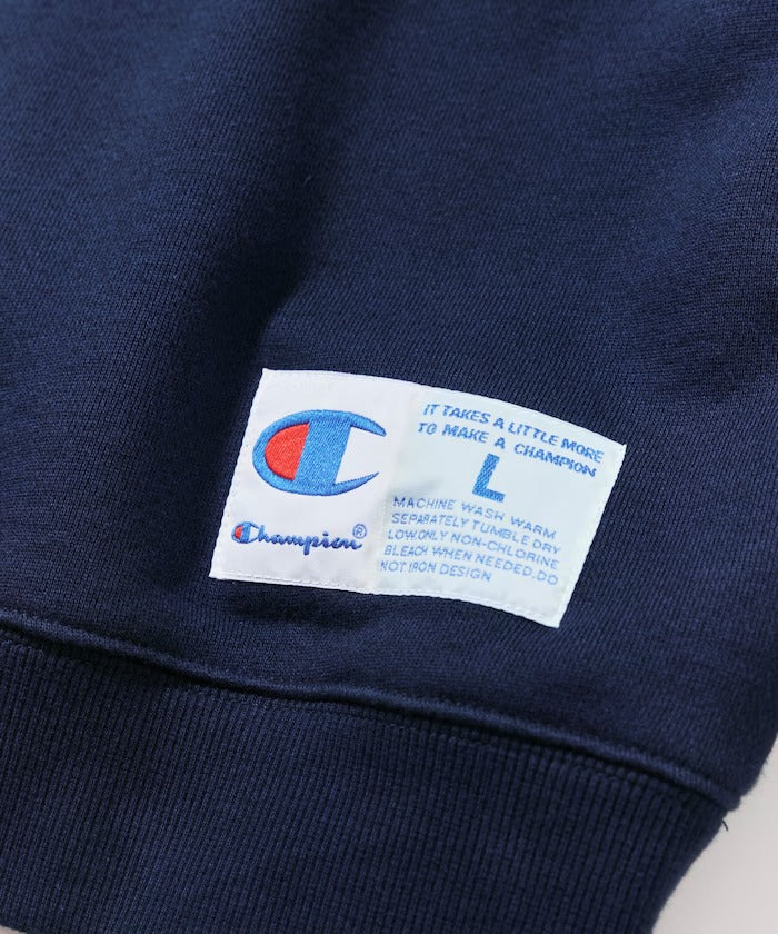 Champion × NAUTICA／日本聯名限定 刺繡刷毛 圓領衫