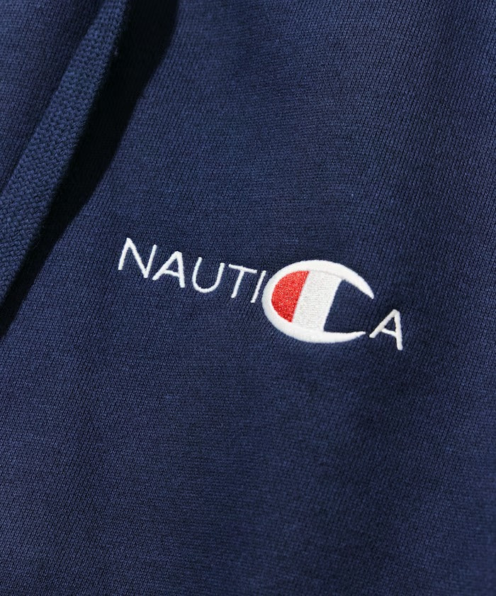 Champion × NAUTICA／日本聯名限定 刺繡刷毛連帽外套