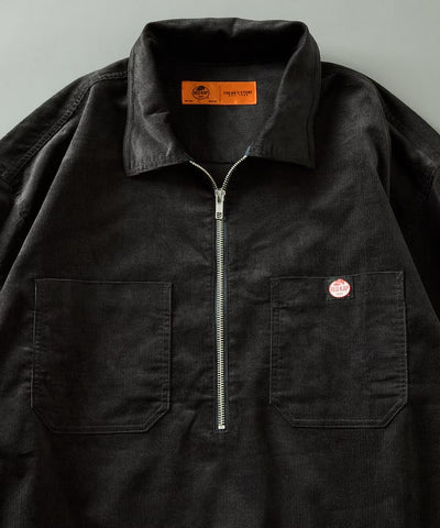 RED KAP × FREAK'S STORE／日本聯名限定 燈芯絨 半拉鏈 套頭長袖襯衫