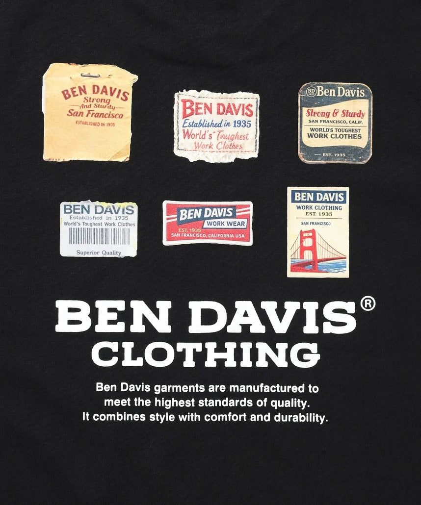 BEN DAVIS / LABELS刺繡印花短袖T恤