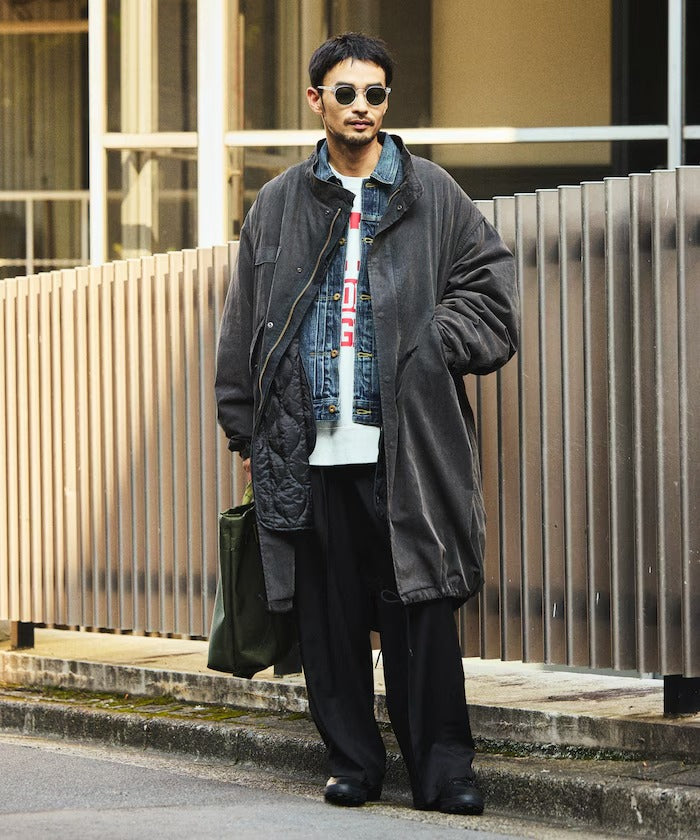 FREAK'S STORE / 做舊褪色3WAY M-65鋪棉內裡兩件式短版軍裝外套組（26FW）