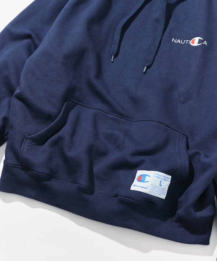 Champion × NAUTICA／日本聯名限定 刺繡刷毛連帽外套
