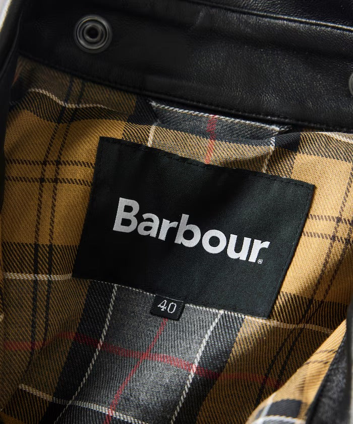 Barbour × Firsthand／別注羊皮革領寬版袖BEDALE騎士外套